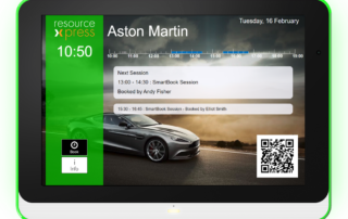 Meeting room panels, room booking screens